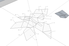 développé structure géométrique panneaux bois